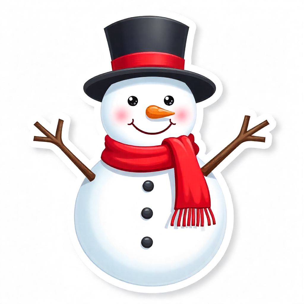 Snowman Sticker