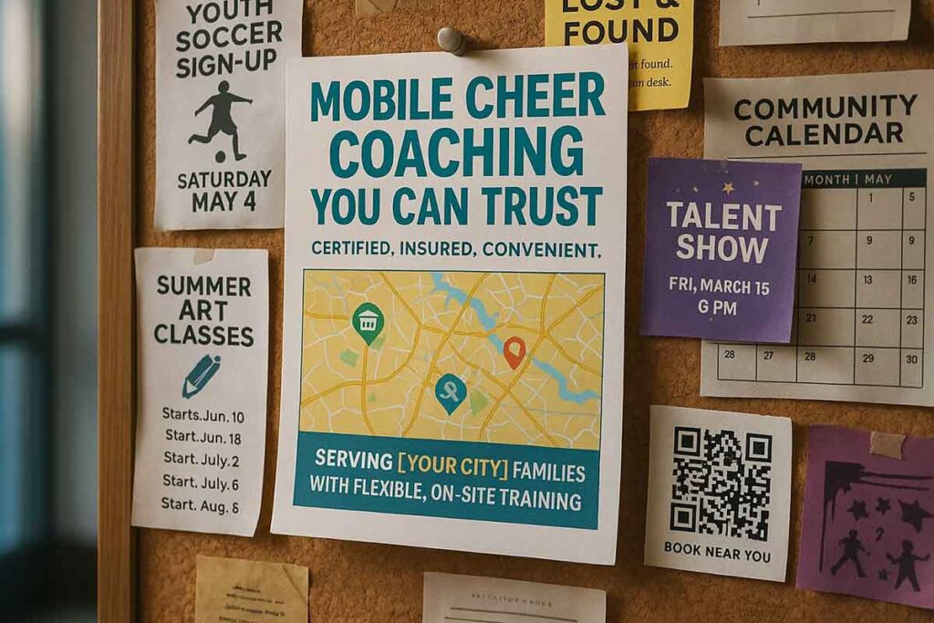 Cheerleading Credibility Flyers Distribution Map