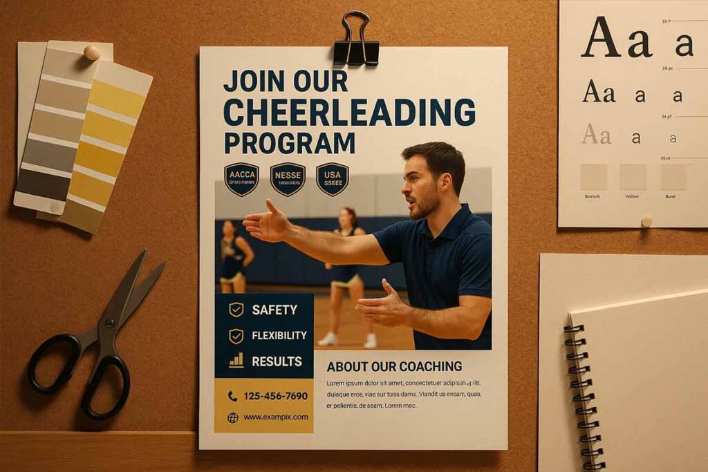 Cheerleading Credibility Flyers Layout Examples