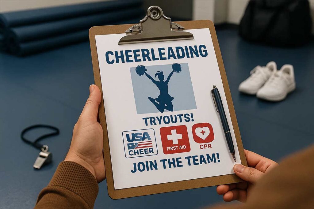 Cheerleading Flyer Content Credentials Display