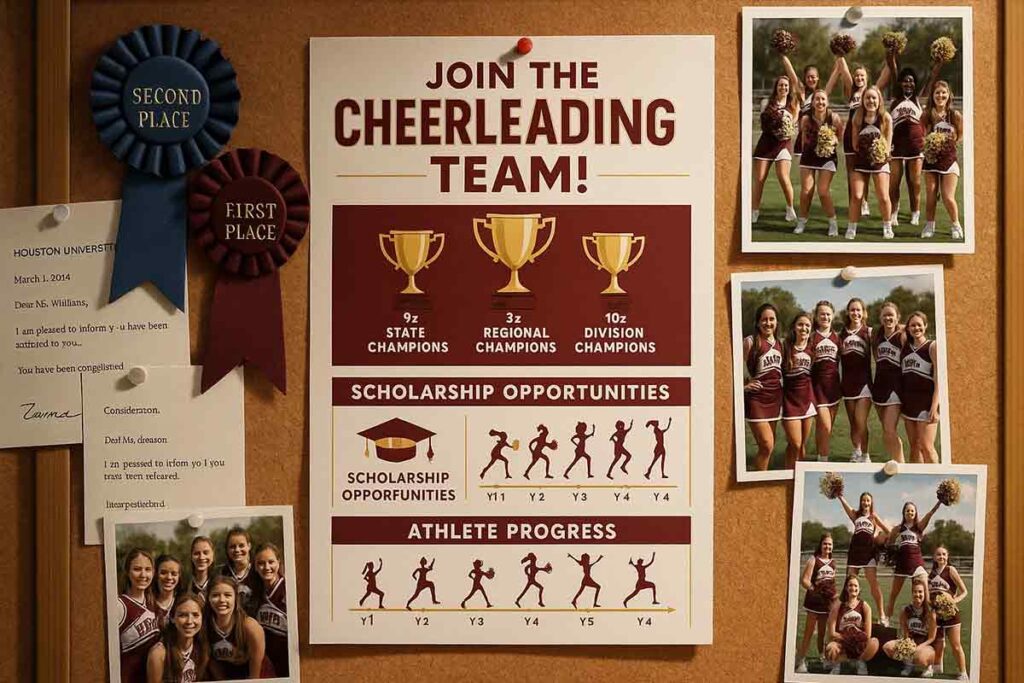 Cheerleading Flyer Design Layout Elements Examples