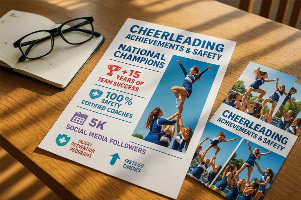 Cheerleading Flyer Design Layout Examples Hierarchy Principles