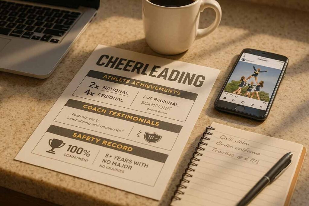 Cheerleading Flyer Design Support Examples