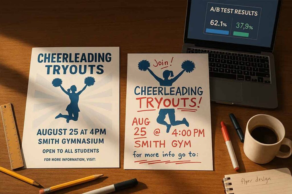 Cheerleading Flyer Optimization Quality Comparison