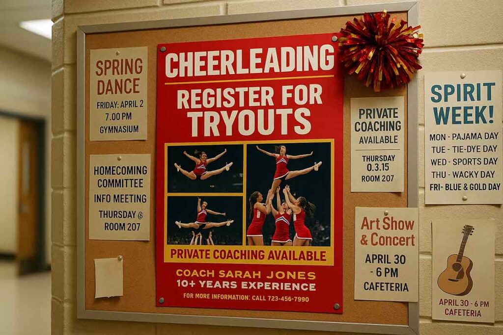 Cheerleading Lead Generation Flyers Layout Examples