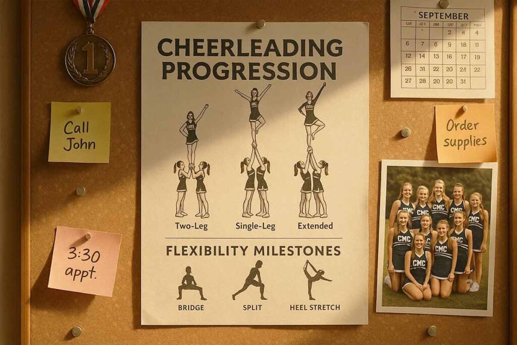 Cheerleading Scaling Flyers Support Examples