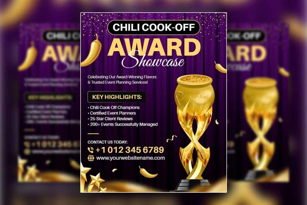 Chili Cook-Off Award Showcase Event Flyer Template