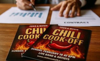 chili cook-off competitive flyers that win service contracts