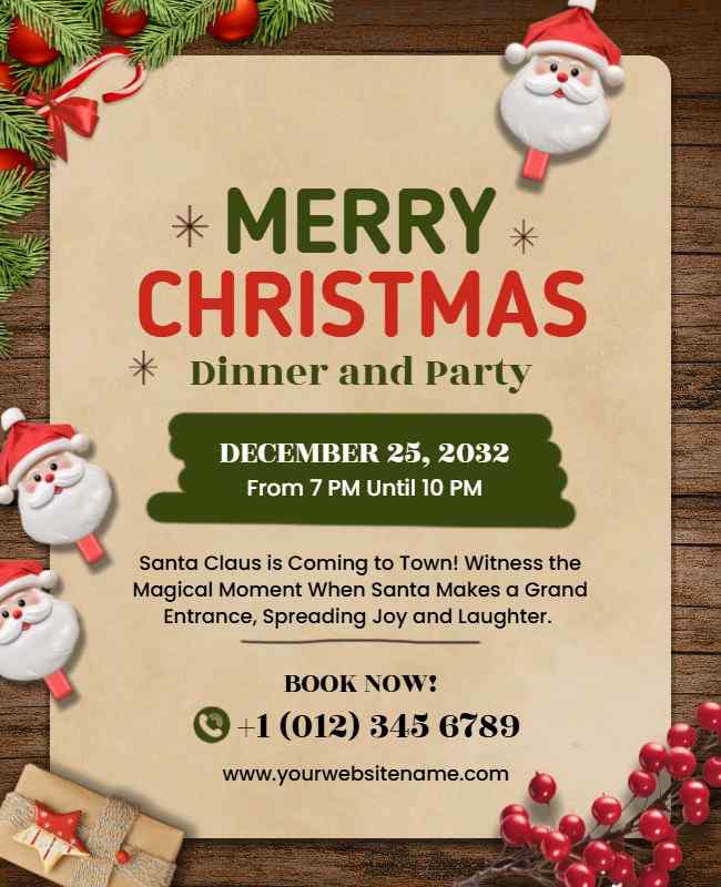 Christmas celebration flyer