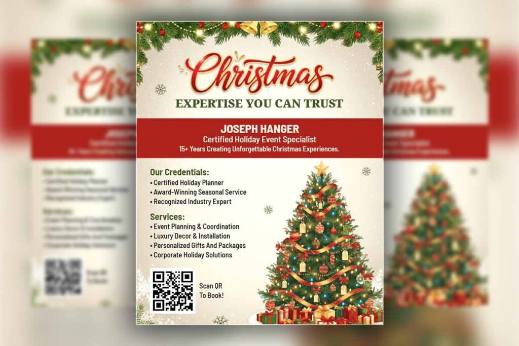 Christmas Holiday Event Planning Flyer Template