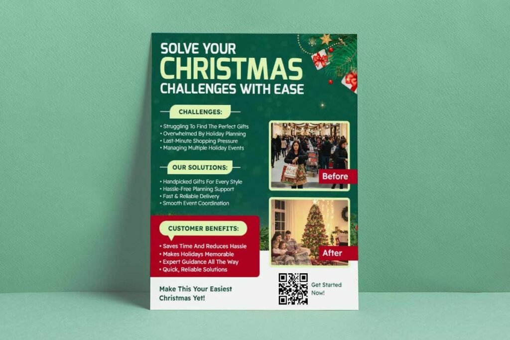Christmas Holiday Planning Solutions Flyer Template