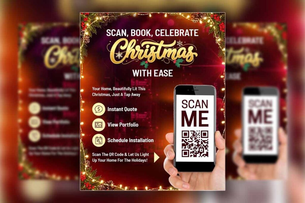 Christmas Home Lighting Service Flyer Template