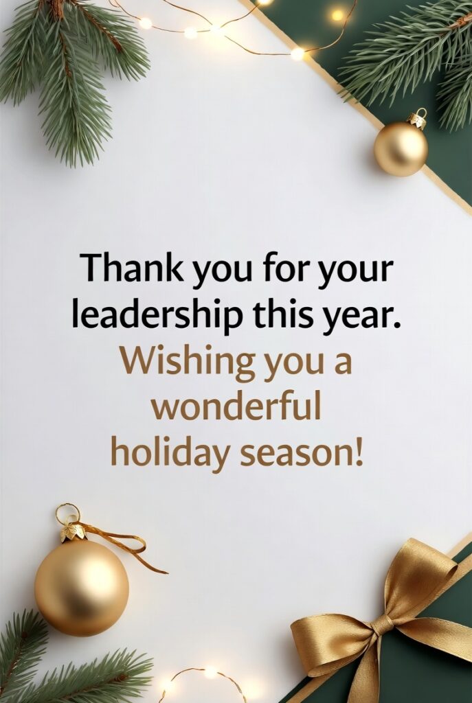 Christmas Message for Manager