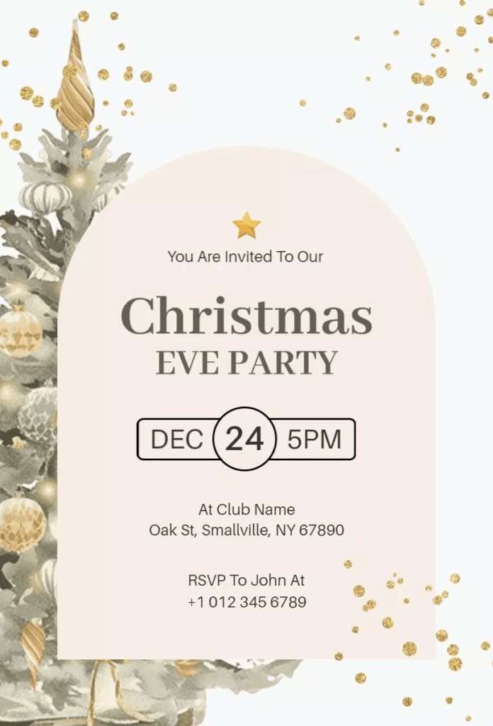 Christmas Party Poster Template