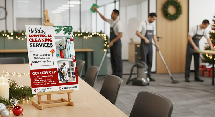 Christmas Promotional Flyers For The Commercial Services