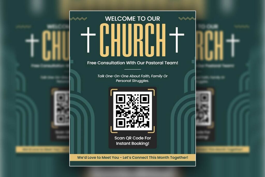 Church Community Consultation QR Code Flyer Template