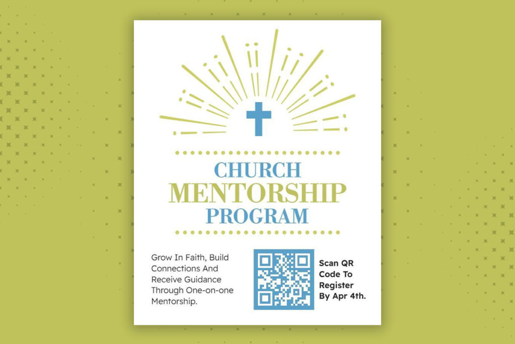 church mentorship program flyer template
