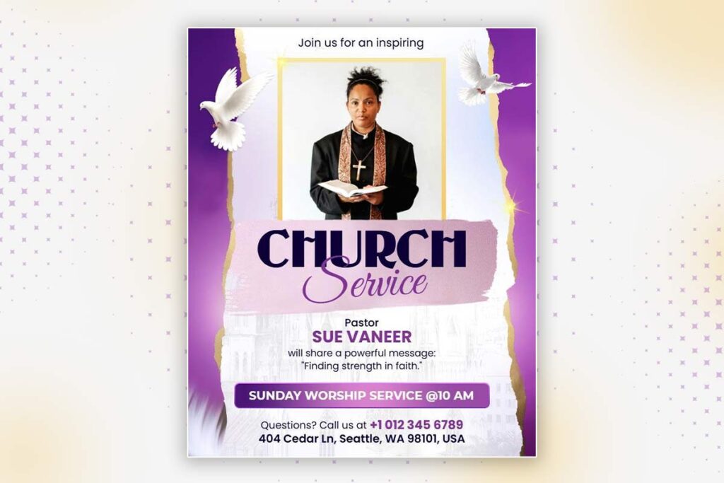 church service flyer template