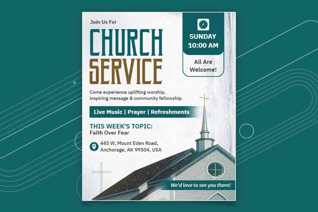 church service flyer template