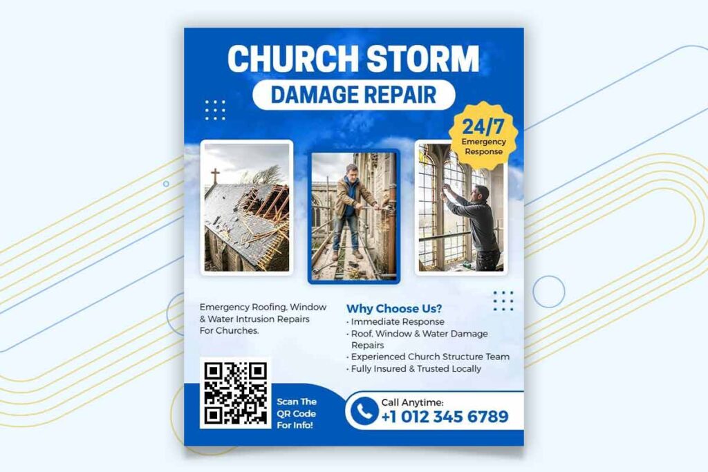 Church Electrical Emergency Services Flyer Template