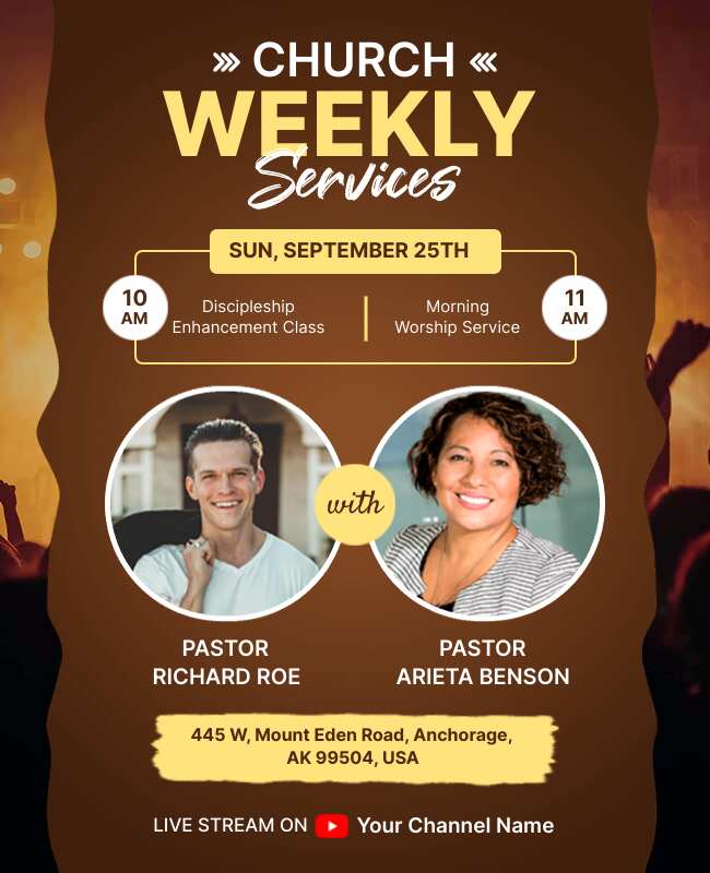 Church Weekly Service Flyer Template