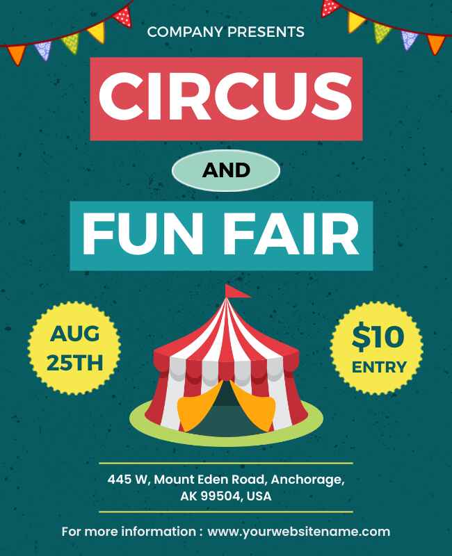 Circus and Funfair Event Flyer Template