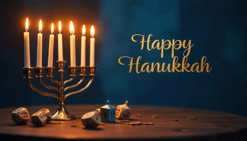 classic menorah celebration