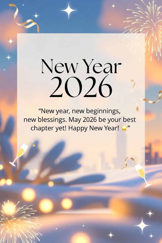 Classic New Year Fresh Start Blessing Image