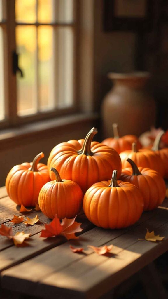 Classic Pumpkin Harvest Scene Background