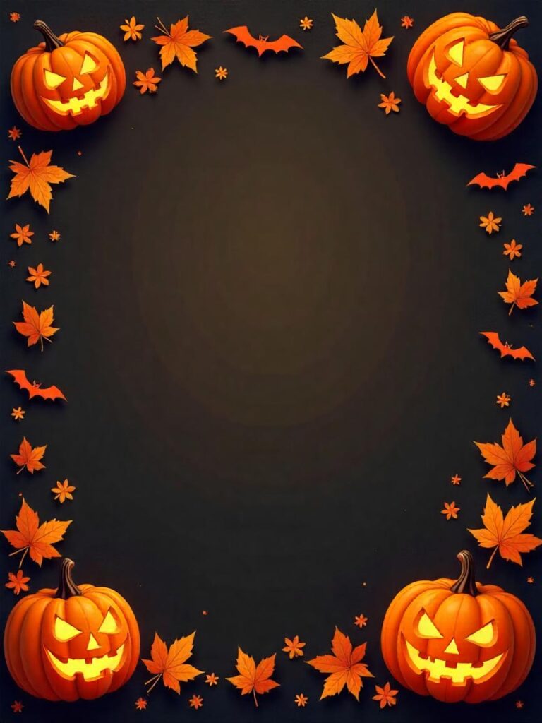 Classic Pumpkin Poster Border