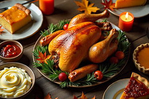 Classic Thanksgiving Feast Spread Image