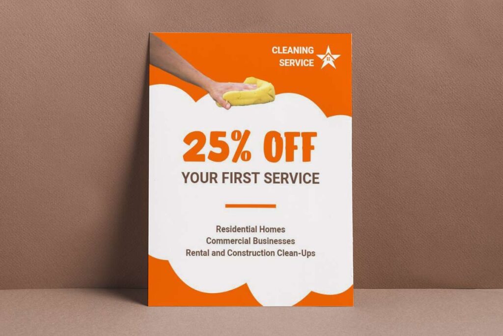 Cleaning Service Discount Offer Flyer Template