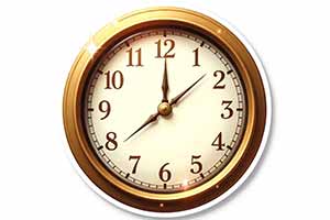 Clock Striking Midnight Sticker