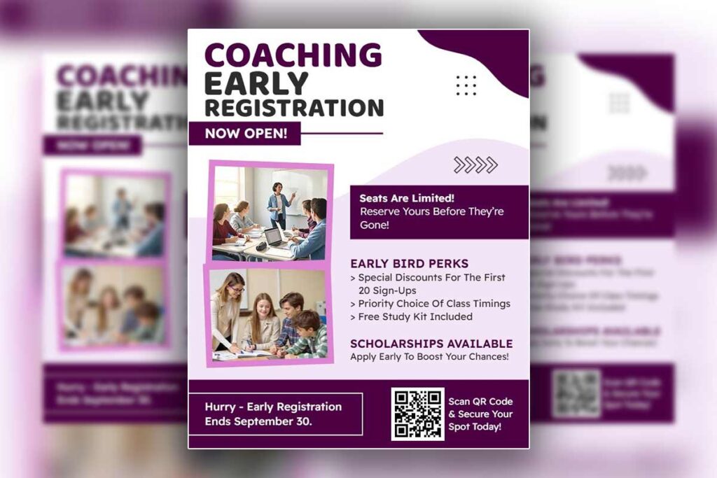 Coaching Program Early Registration Flyer Template