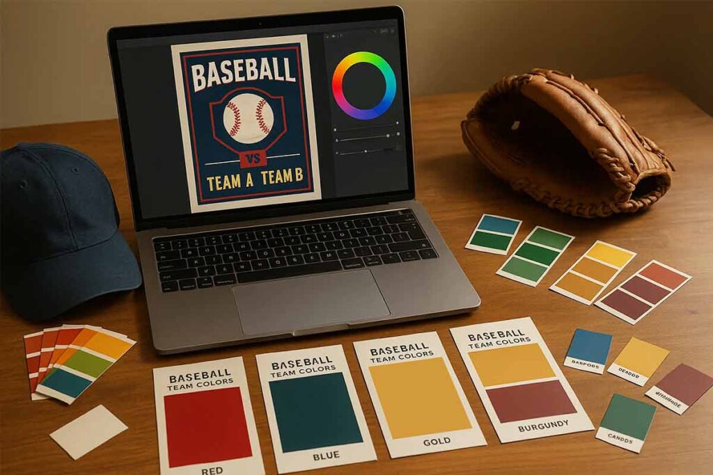color scheme for baseball flyer