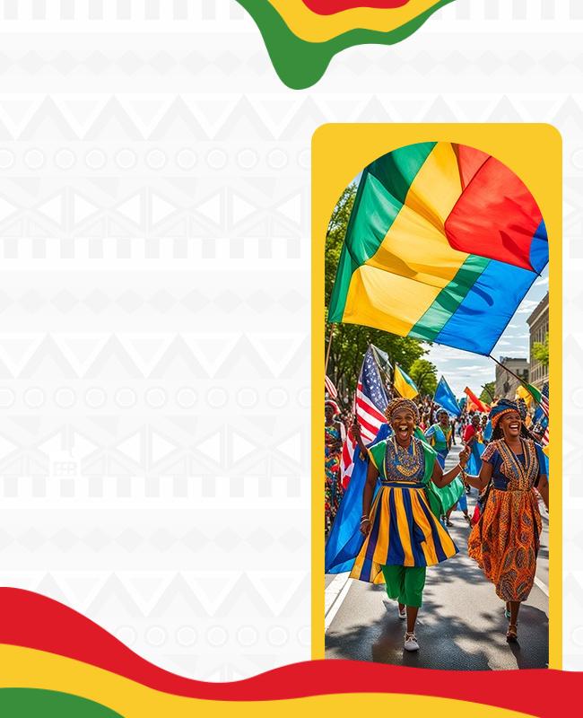Juneteenth Parade Celebration Background Image