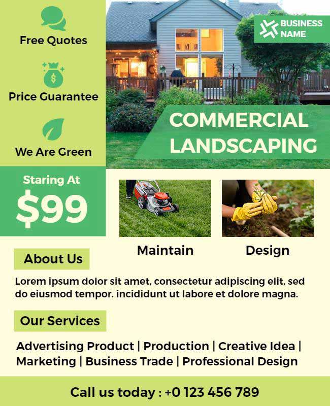 Commercial Landscaping Flyer