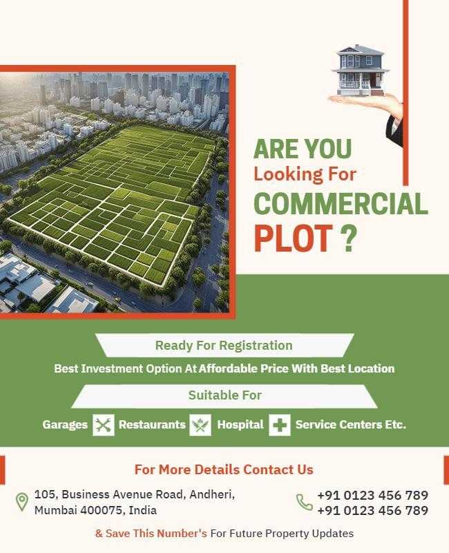 Commercial Plot Investment Opportunity Flyer