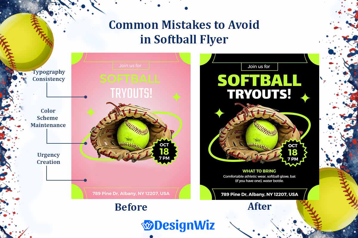 Common Mistakes to Avoid in Softball Flyer