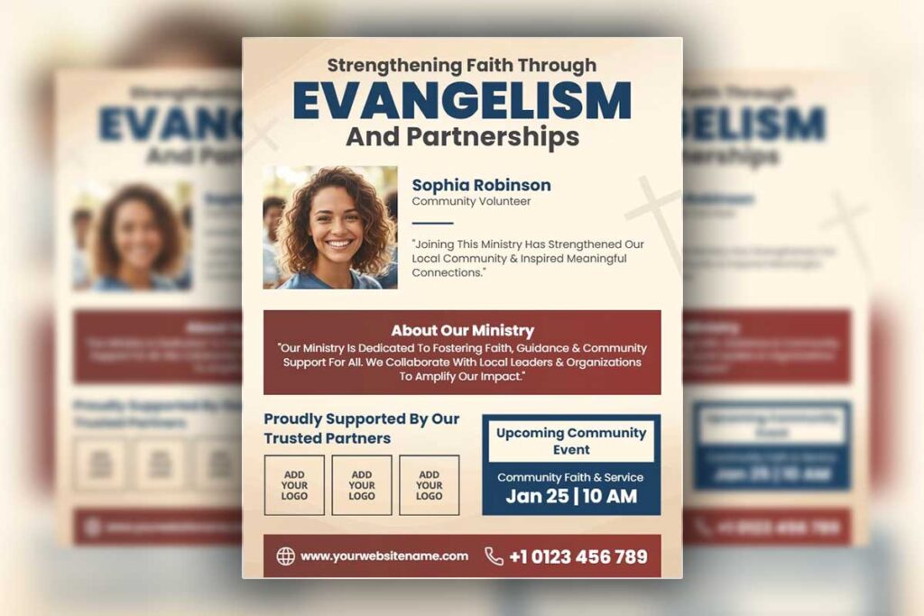 Community Evangelism and Partnerships Event Flyer Template