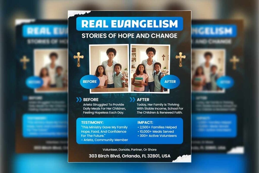 Community Evangelism Impact Flyer Template