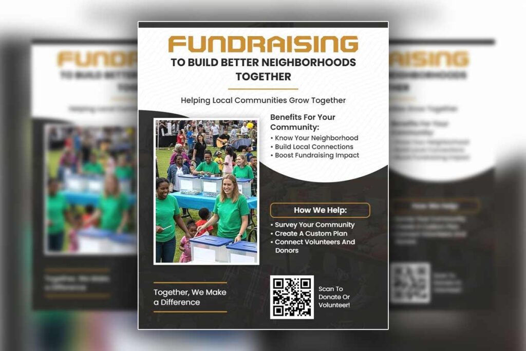 Community Fundraising for Neighborhood Development Flyer Template