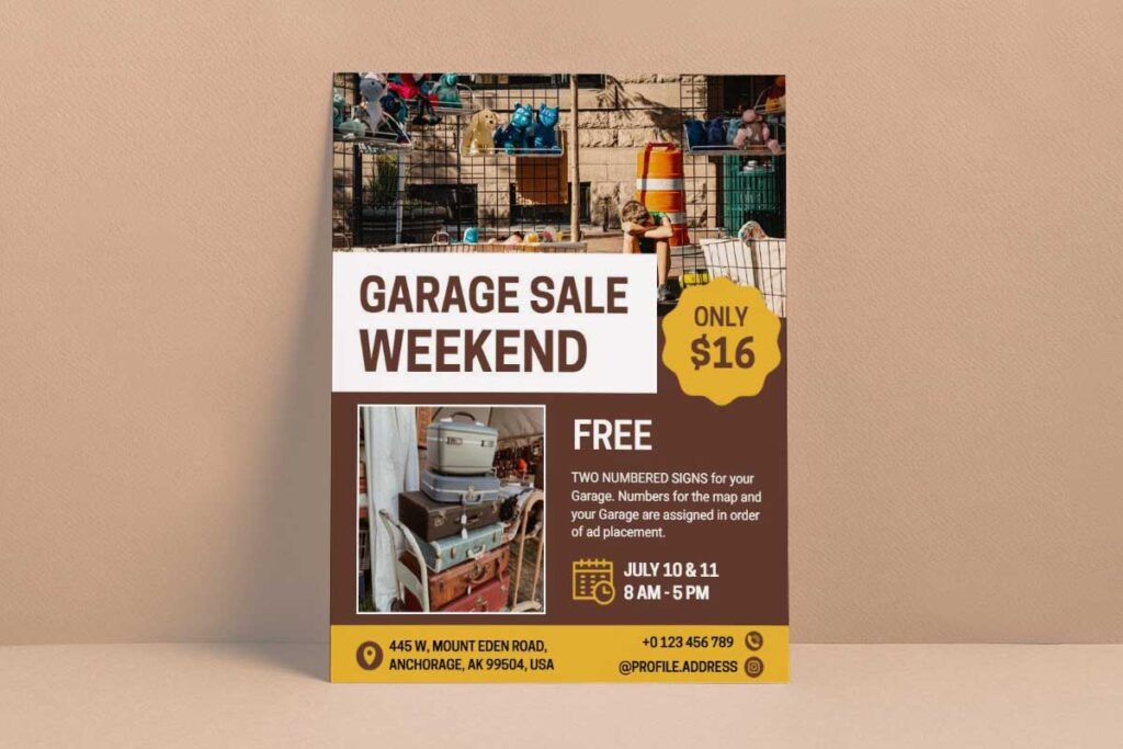 Community Garage Sale Weekend Flyer Template