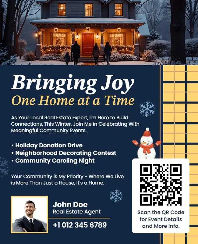 Community Holiday Events Real Estate Flyer