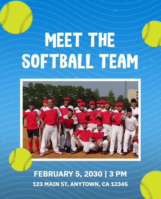 Community Softball Travel Team Selection Introduction Flyer