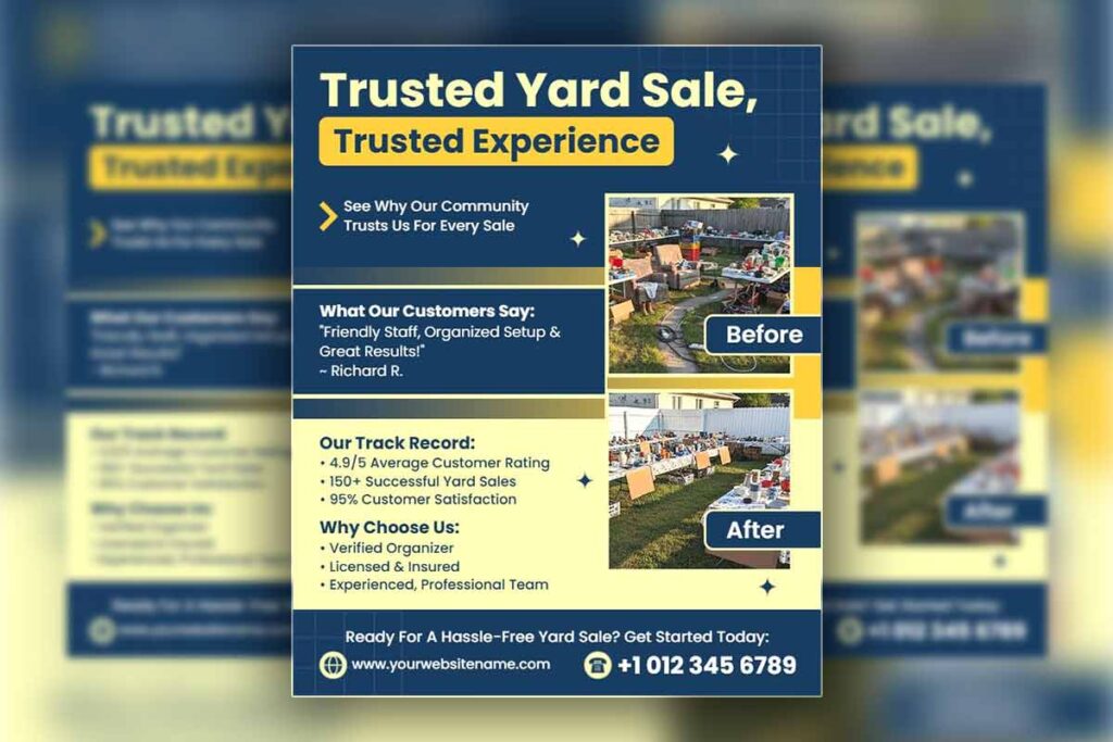 Community Yard Sale Promotion Flyer Template