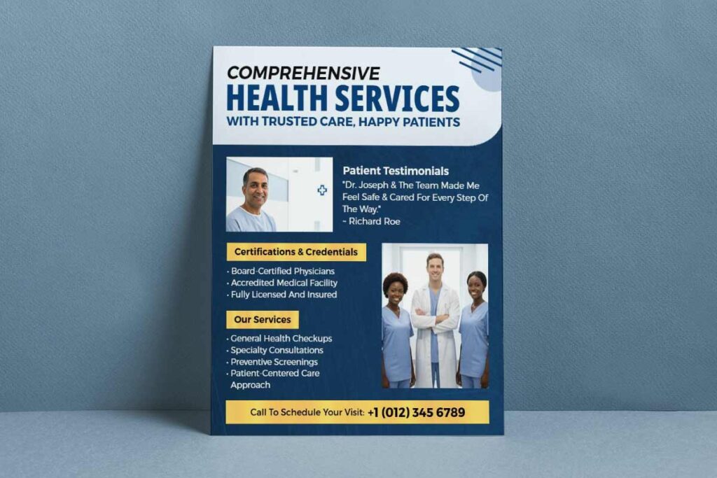 Comprehensive Health Services Promotional Flyer Template