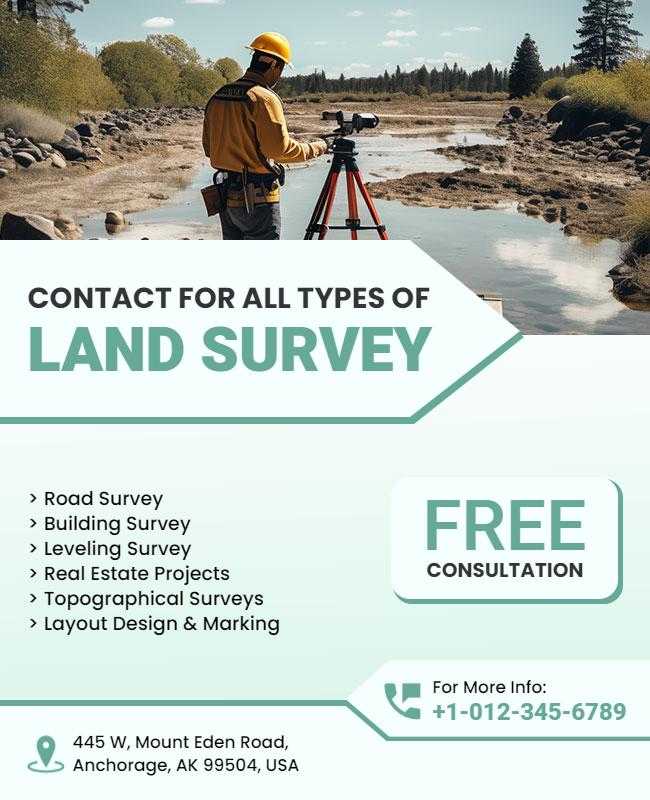 Comprehensive Land Survey Services Flyer