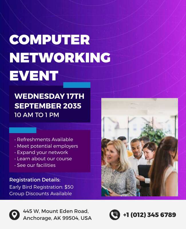 Computer Networking Event Flyer Template