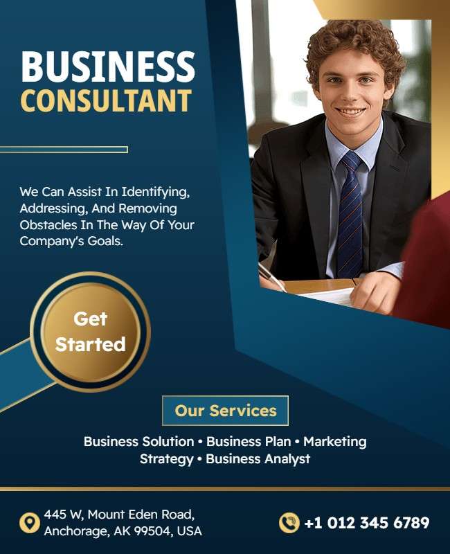 Business consultant flyer